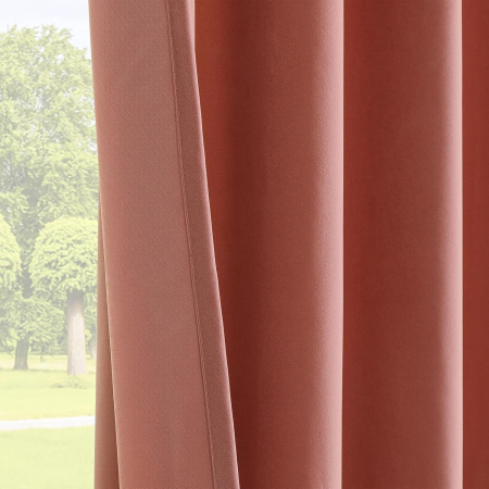 Perdele termice groase 244 cm inaltime, 132 cm latime, set 2 bucati, Roz [3]