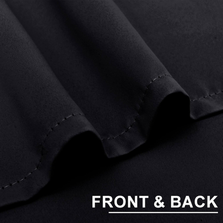 Perdele termice groase 138 cm inaltime, 117 cm latime, set 2 bucati, negre [1]