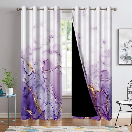 Perdele termice izolatoare contra caldura sau frig, H117x138L cm gri, set 2 bucati [2]