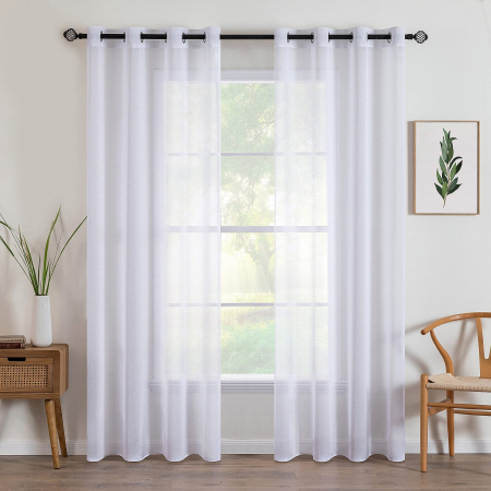perdele su draperii - Perdele transparente din dantela 140*280 set 2 bucati