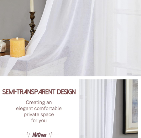 Perdea transparenta 1 bucata din dantela alba 225x300 cm [4]