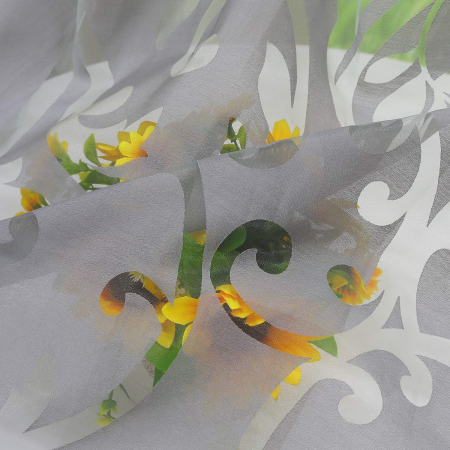 Perdele transparente din dantela Gri, lățime x înălțime 140x145 cm [2]