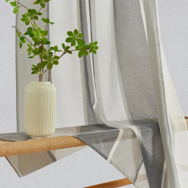 Perdele transparente din dantela Gri 225x140 cm set 2 bucati [3]