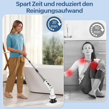 Perie electrică de curățare cu acumulator, 107 capete, maner extensibil [6]