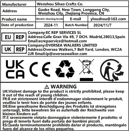 Perie electrică de curățare cu acumulator, 107 capete, maner extensibil [7]