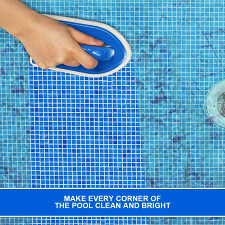 Perie pentru curatare piscină, cu tija telescopica din aluminiu, set cu burete cu maner [5]
