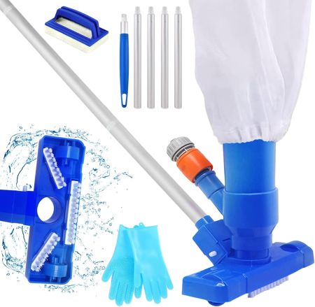 ACCESORII PISCINA - Aspirator de piscina cu segmente de tije din aluminiu si perii