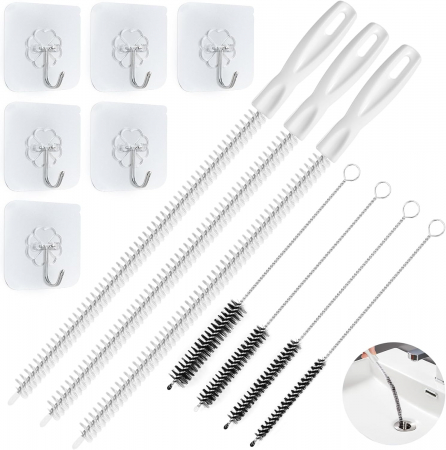 Produse curatare exterior auto - Perii curatare spatii inguste, chiuvete, sifonuri, rigole baie, set 7 bucati
