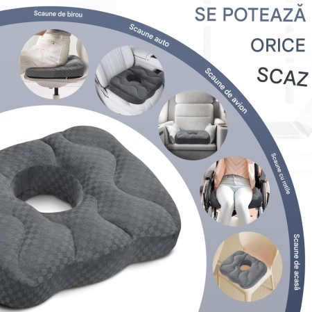 Perna ortopedica, din burete cu memorie,  pentru orice tip de scaun [4]