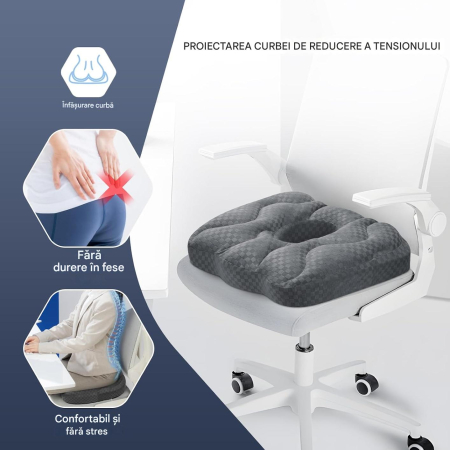 Perna ortopedica, din burete cu memorie,  pentru orice tip de scaun [3]
