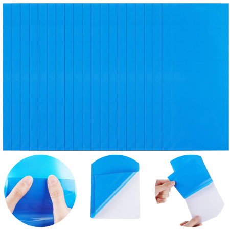ACCESORII PISCINA - Petece de reparare piscina, autoadezive din PVC, dreptunghi albastru, 20 de bucăți