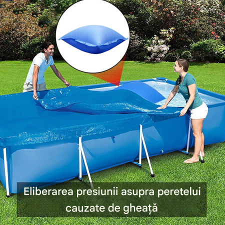 Perina mare de piscina 120x120 cm cu 4 ochiuri, grosime 0.3 mm, set 2 bucati [5]
