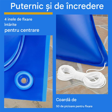 Perina mare de piscina 120x120 cm cu 4 ochiuri, grosime 0.3 mm, set 2 bucati [1]