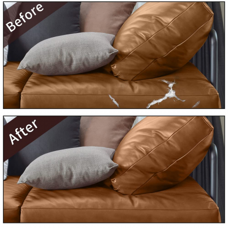 Petice autoadezive pentru reparare piele artificiala 40x300cm maro deschis [5]