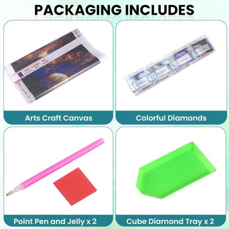 Kit de Pictură cu Diamante 5D DIY Peisaj de Plajă la Lumina Lunii - 30x40 cm [2]