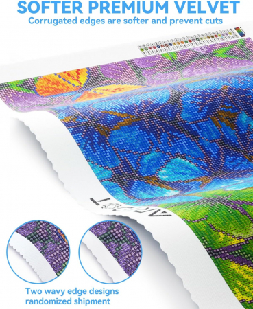Pictura cu diamant 5D FLUTURI MULTICOLORI 25x50cm set artizanat [2]