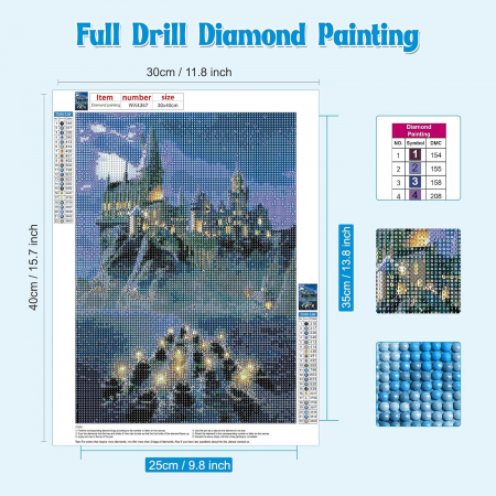 Pictura cu diamant 5D, adulti, copii, Orasul de vis 30x40 cm [1]