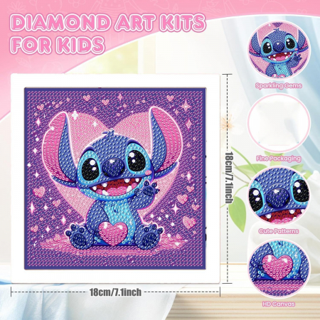 Pictura cu diamante 5D cu rama de lemn 17x17 cm-Stitch [2]