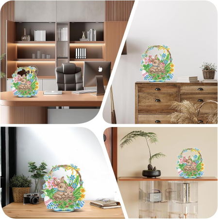 Set de Pictură cu Diamante 5D pe suport acrilic, decoratiune de Paște pentru Copii [5]
