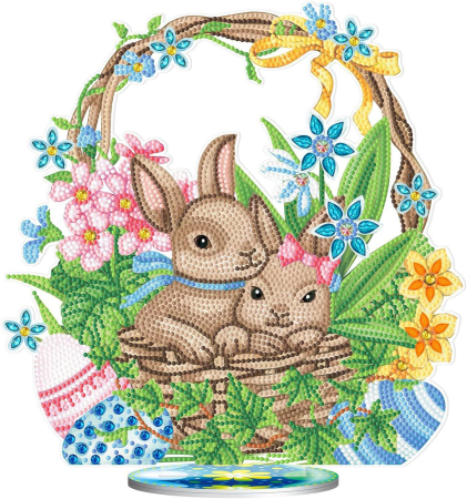 RECREERE - Set de Pictură cu Diamante 5D pe suport acrilic, decoratiune de Paște pentru Copii