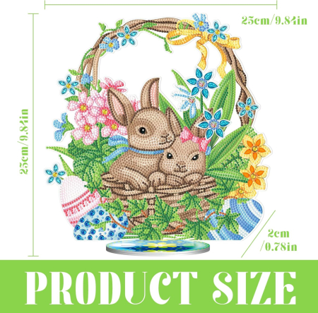 Set de Pictură cu Diamante 5D pe suport acrilic, decoratiune de Paște pentru Copii [1]