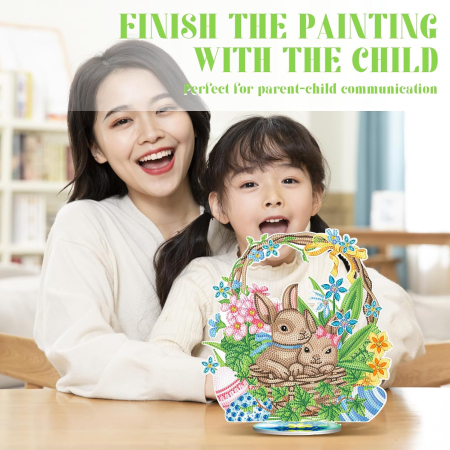 Set de Pictură cu Diamante 5D pe suport acrilic, decoratiune de Paște pentru Copii [3]