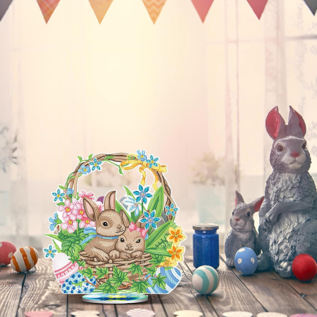 Set de Pictură cu Diamante 5D pe suport acrilic, decoratiune de Paște pentru Copii [6]