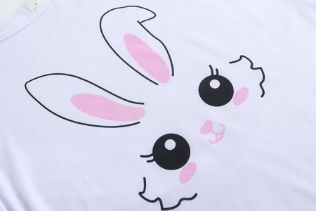 Pijama lejera de somn pentru femei, din material moale, iepurasi M [3]