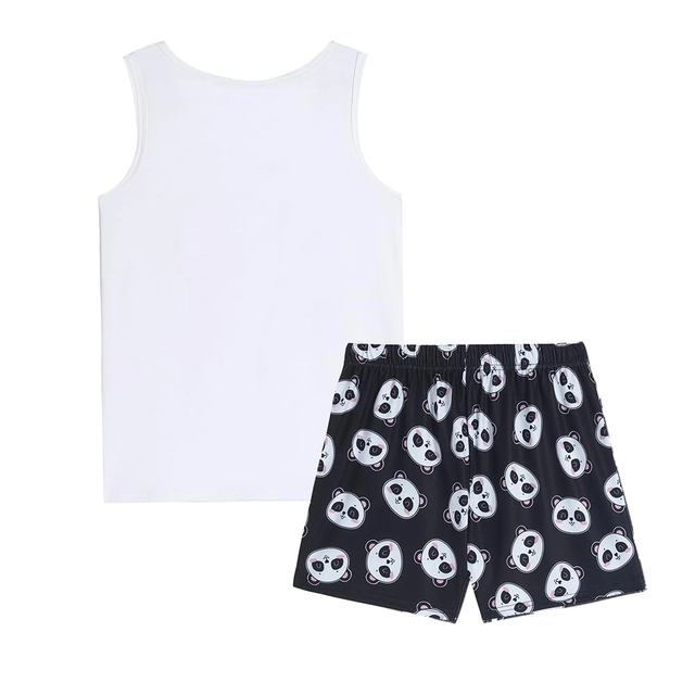 Pijama lejera de somn pentru femei, din material moale, Panda, 2 piese M [1]