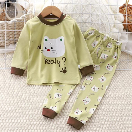 Pijamale lejere de somn pentru copii 1-3 ani, din material moale, 3 perechi, marimea 100 cm [2]