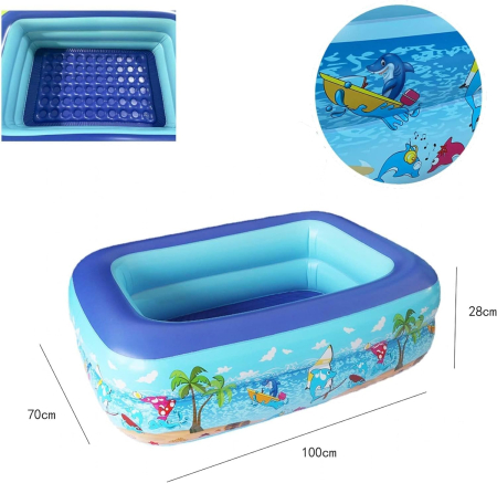 Piscina gonflabila pentru copii, cu 2 nivele, 100x70x28 cm [1]