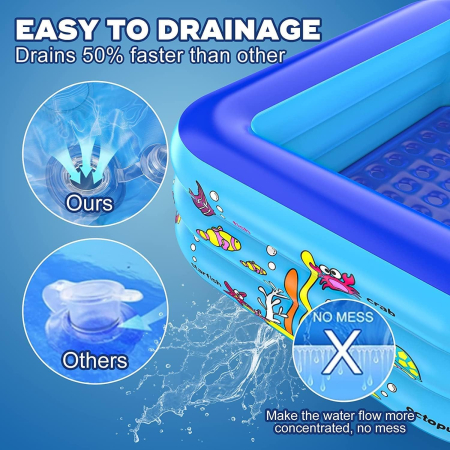 Piscina gonflabila pentru copii, cu 2 nivele, 100x70x28 cm [2]