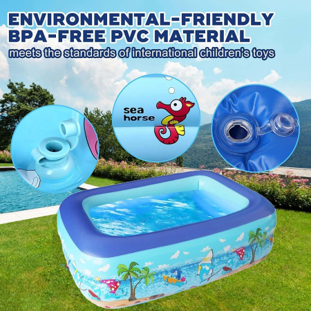 Piscina gonflabila pentru copii, cu 2 nivele, 100x70x28 cm [6]