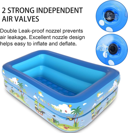 Piscina gonflabila pentru copii, cu 2 nivele, 105x75x30 cm [2]