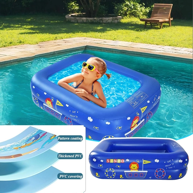 Piscina gonflabila pentru copii, cu 2 nivele, 115x85x33 cm [3]