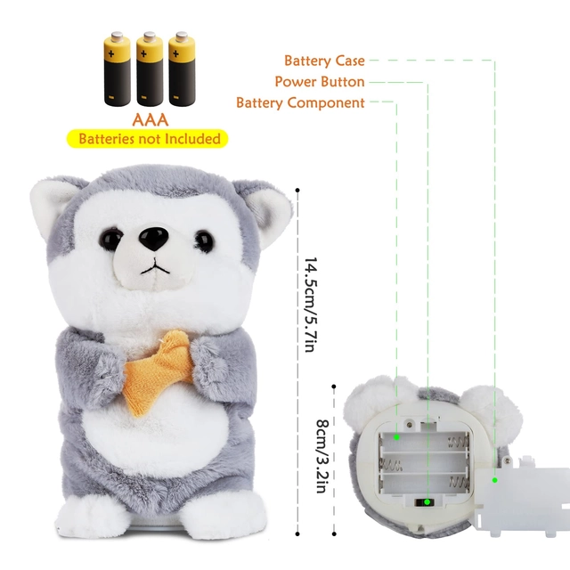 Catelus de jucarie care misca si repeta sunetele din jur, 14.5 cm [3]