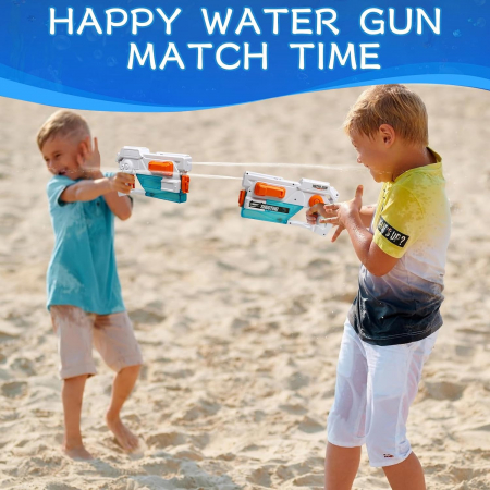 Pistol electric cu apa, cu rază lungă de acțiune 5-10 m alb/portocaliu [4]