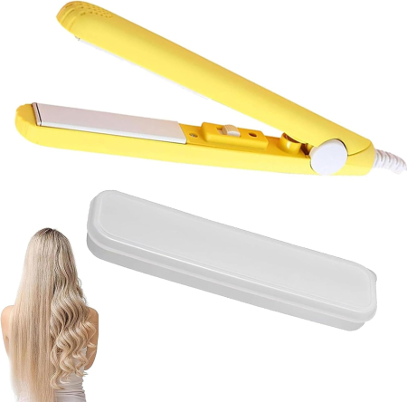 CORP SI INTRETINERE - Placa mini 2-in-1 pentru intins ondulat parul, galbena