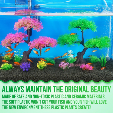 Plante artificiale pentru decor acvariu ROZ [6]