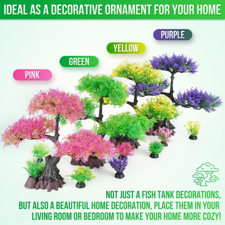 Plante artificiale pentru decor acvariu VERDE [6]