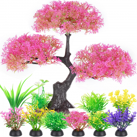 accesorii acvarii - Plante artificiale pentru decor acvariu ROZ