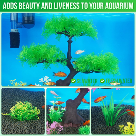 Plante artificiale pentru decor acvariu VERDE [3]