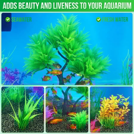 Plante artificiale pentru decor acvariu VERZI mici [3]