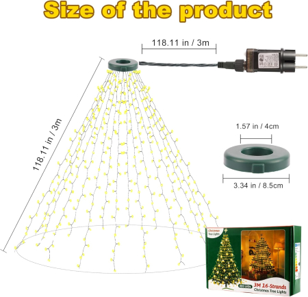 Plasa 3 m cu 480 lumini LED, IP65, 8 moduri iluminare, alimentare retea [5]