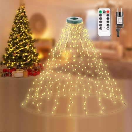 LAMPI SOLARE - Plasa 3 m cu 480 lumini LED, IP65, 8 moduri iluminare, alimentare retea