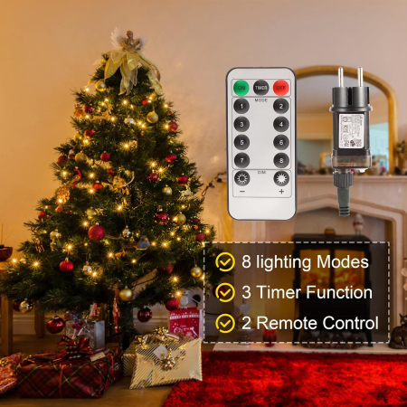 Plasa 3 m cu 480 lumini LED, IP65, 8 moduri iluminare, alimentare retea [1]