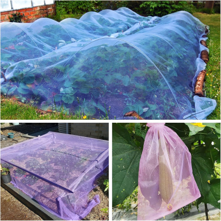 Plasa de protectie a plantelor contra insectelor, set roz 1.5 x 2m, albastru 2 x 2m violet 2.5 x 2m [4]