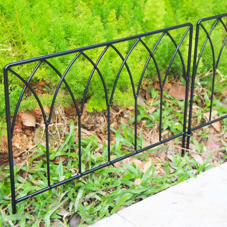 Panouri, garduri si accesorii - Gard decorativ negru pentru gradina, balcon 5 buc 40x46 cm