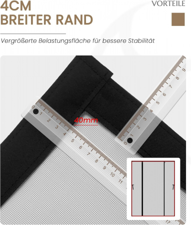 Plasa neagra contra insecte pentru usa 160x200 cm, cu magneti, fara gaurire, set prindere complet [5]