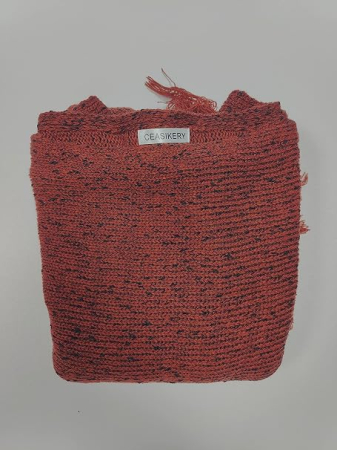 Poncho visiniu de damă versatil, model elegant, potrivit pentru sezonul rece – 2 moduri de purtare [4]